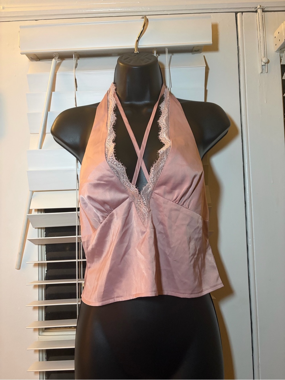Motel Rocks Blush Lace Halter Chemise Top